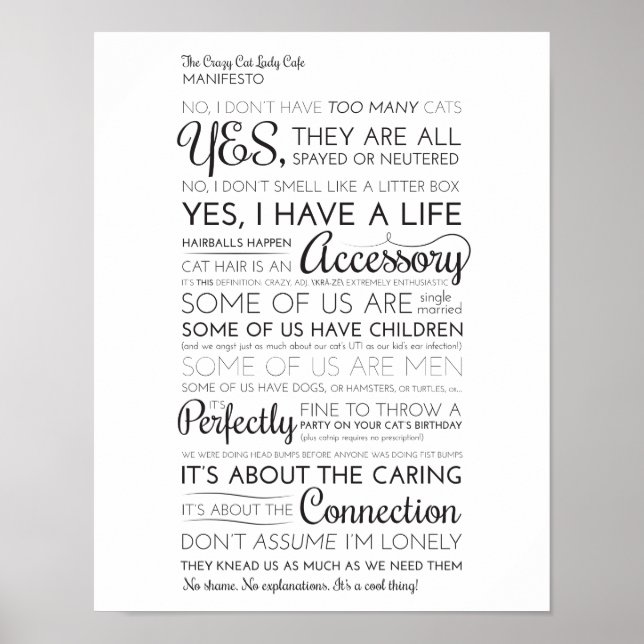 Poster Manifesto de Lady Café Gato Louco (Frente)