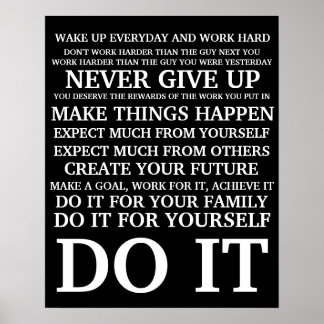 Póster Manifesto de Trabalho de duro