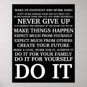 Póster Manifesto do trabalho duro