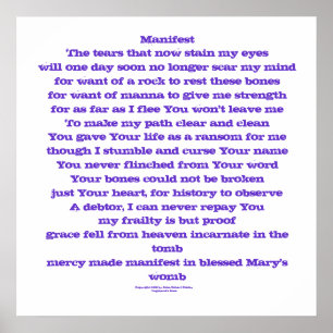 Póster Manifesto (uma oração)