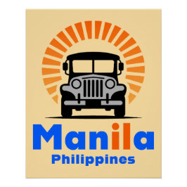 Póster Manila Filipinas Sudeste Asiático