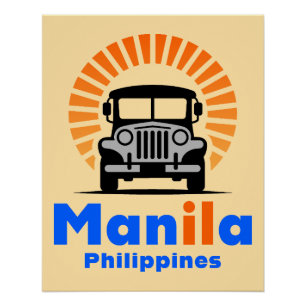 Póster Manila Filipinas Sudeste Asiático