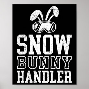 Poster Manipulador de Coelho de Neve de Esqui Engraçado E