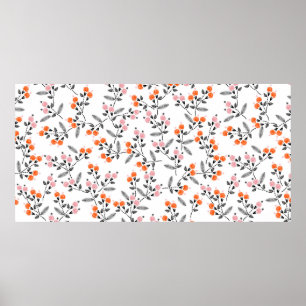 Poster Manípulo do bordado com mão Padrão sem costura 