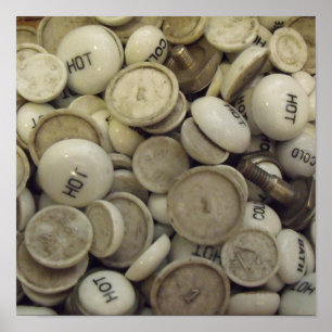 Poster Manípulos de porcelana a quente e a frio