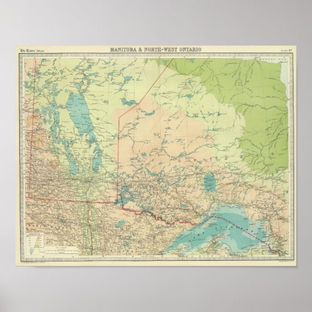 Póster Manitoba e Noroeste Ontário (Frente)