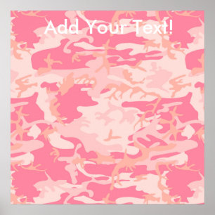 Póster Manly Pink Camo