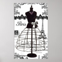 Mannequin da Moda Black White Paris