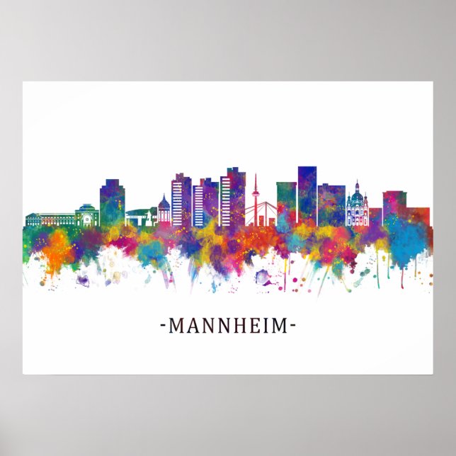 Poster Mannheim Germany Skyline (Frente)