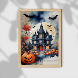 Poster Mansão assombrada Noite de Halloween