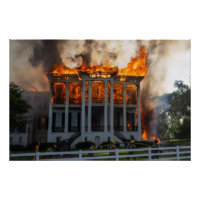Mansão de Antebellum | Incêndio erupta o recurso d