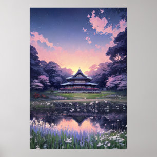 Poster Mansão de Madeira em meio à Embriagem da Natureza