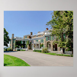Póster Mansão do Presidente Franklin D. Roosevelt (FDR)