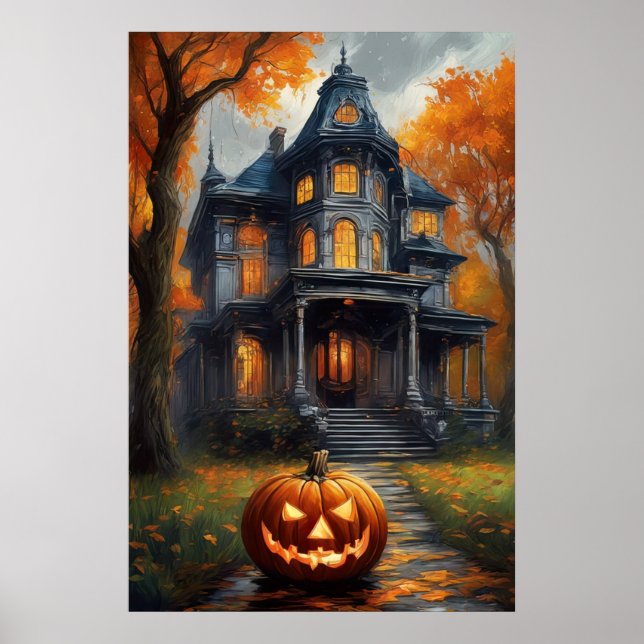 Poster Mansão Spooky Halloween (Frente)