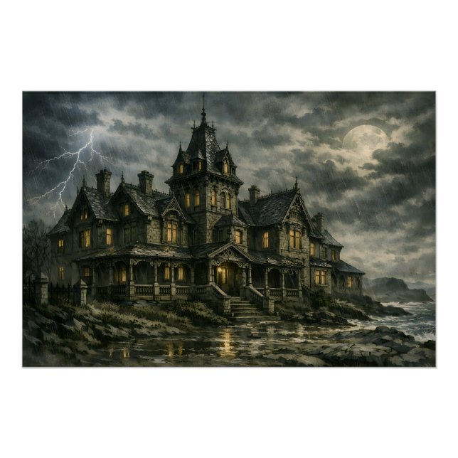 Póster Mansão Vitoriana por BurnsInHell (Frente)
