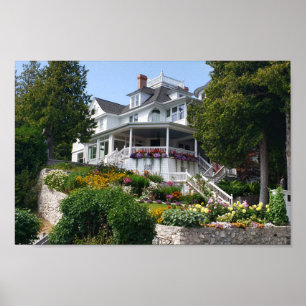 Poster Mansão West Bluff na Ilha Mackinac, Michigan