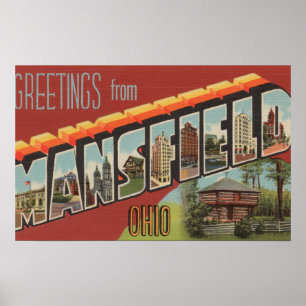Poster Mansfield, Ohio - Cenas com Letras Grandes