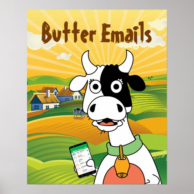 Poster Manteiga envia e-mails de humor político (Frente)
