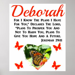Poster MANTEIGA PERSONALIZADA bonito JEREMIAH 29:11
