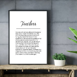 Poster Manteiga sem medo da arte de parede inspiracional