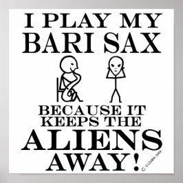 Poster Mantém os Aliens longe de Bari Sax