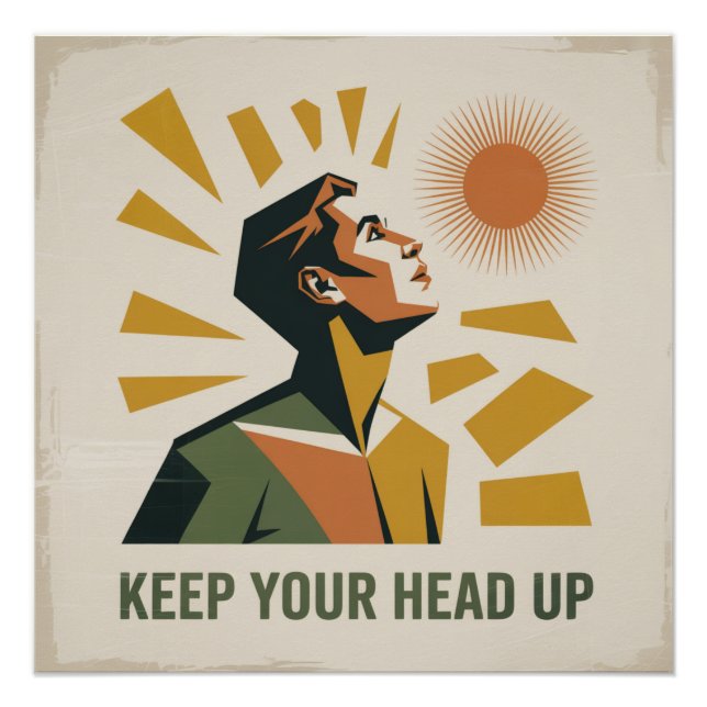 Póster Mantenha a Cabeça Erguida (Frente)