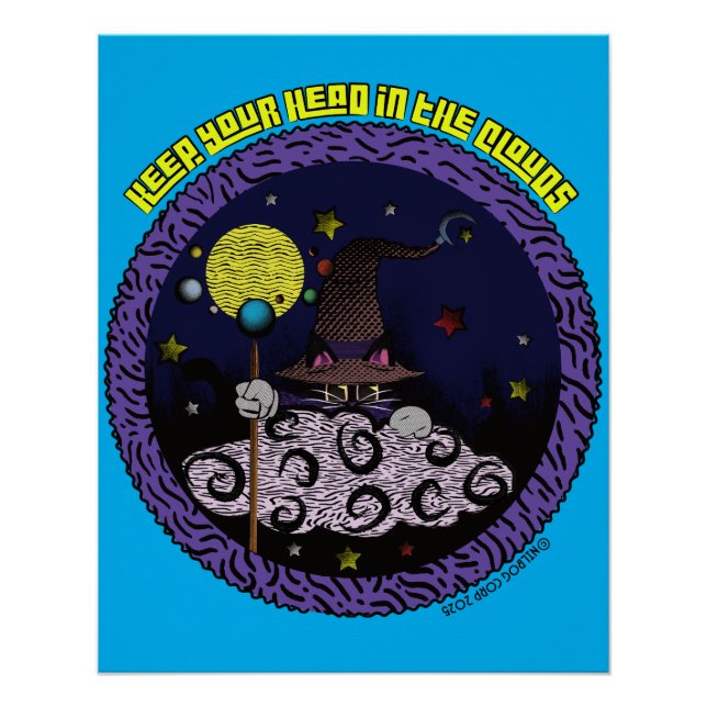 Póster Mantenha a Cabeça nas Nuvens (Frente)