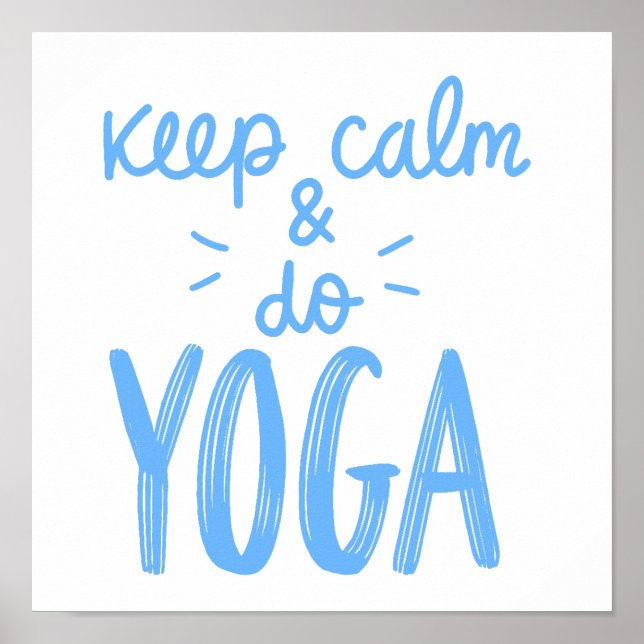 Poster mantenha a calma do yoga (Frente)