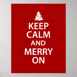 Póster Mantenha a calma e a Feliz ligada