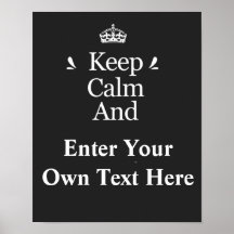 Mantenha a Calma e Adicione Seu Texto Personalize