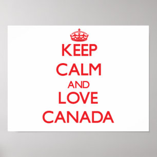 Poster Mantenha a calma e ame Canadá