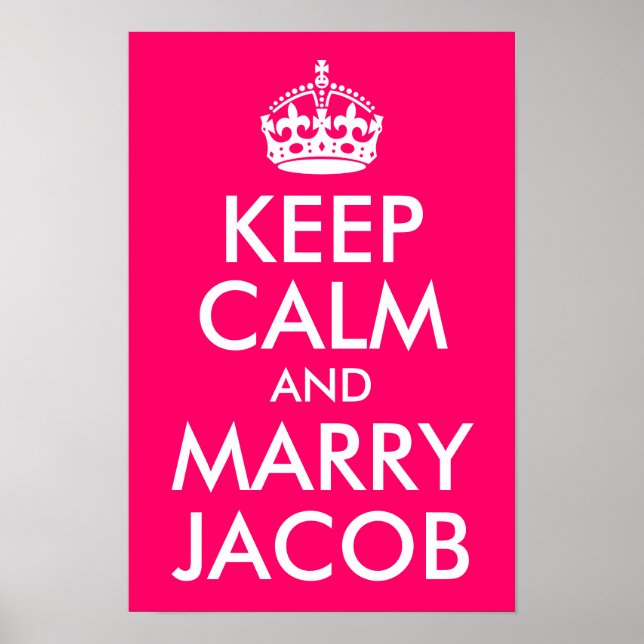 Poster Mantenha a Calma e Case com Jacob (Frente)