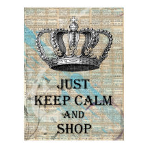 Mantenha a Calma e Compre Arte Vintage Grunge Abst