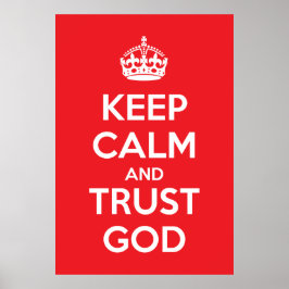 Poster Mantenha a Calma e Confie em Deus