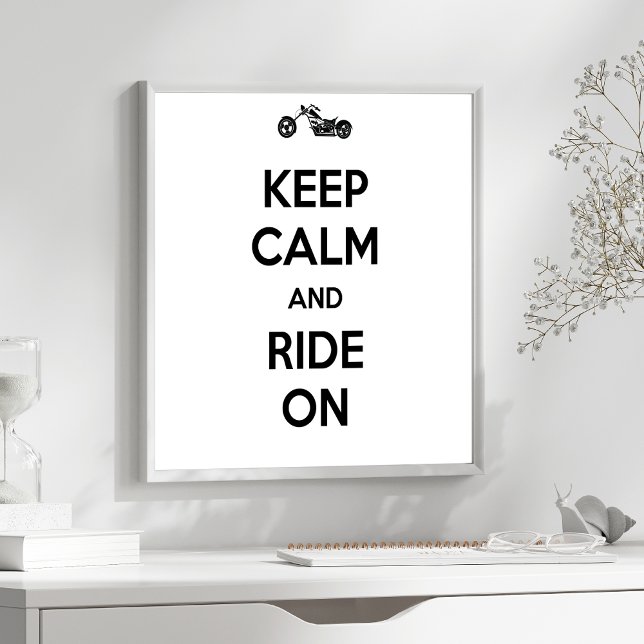 PÓSTER MANTENHA A CALMA E CONTINUE A ANDAR DE BICICLETA (Criador carregado)