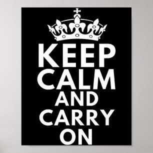 Poster Mantenha a Calma e Continue Motivacional Citação E