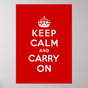 Poster mantenha a calma e continue o original