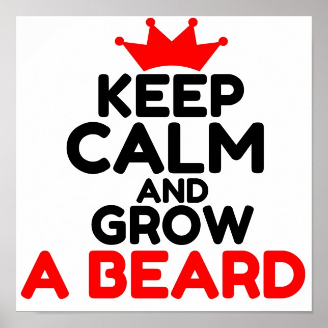 POSTER MANTENHA A CALMA E CRESÇA UMA BARBA (Frente)