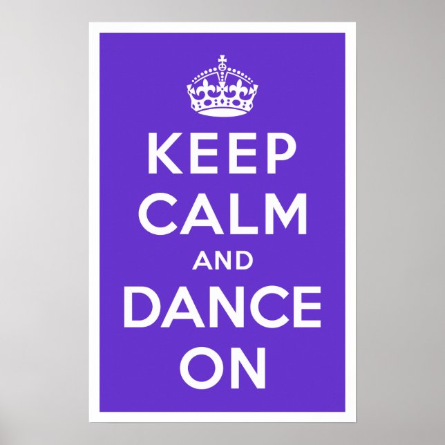 Póster Mantenha a calma e dança ligada (Frente)