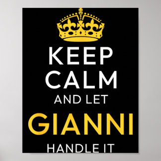 Poster Mantenha a Calma E Deixe Gianni Lidar Com Isso Nom