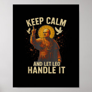 Poster Mantenha a Calma e Deixe o Leão Lidar com Isso Pap