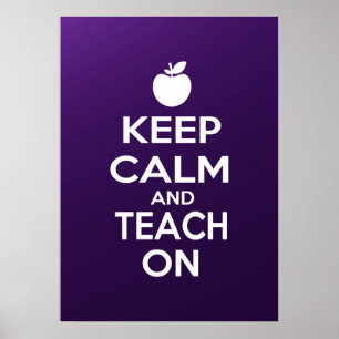 Póster Mantenha a calma e ensine-a no meme