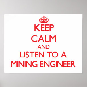 Poster Mantenha a calma e escute um engenheiro de