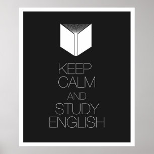 Poster Mantenha a calma e estude o inglês