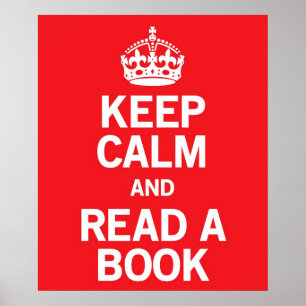 Poster Mantenha a calma e leia um livro