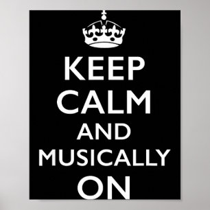 Poster Mantenha a calma e musicalmente em Mantenha a calm