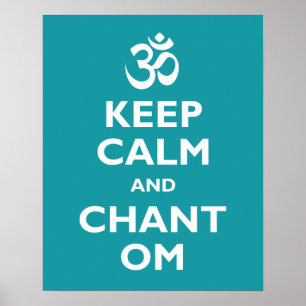 Póster Mantenha a calma e o canto OM