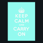 Póster mantenha a calma e o carregar no Original<br><div class="desc">Azul e branco mantenham a calma e carregar. Um design de vintage para uma casa única Para mudar de tamanho tem o seu gosto. Esta design faz referência à famosa poster surgida durante a Segunda Guerra Mundial.</div>