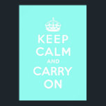 Póster mantenha a calma e o carregar no Original<br><div class="desc">Azul e branco mantenham a calma e carregar. Um design de vintage para uma casa única Para mudar de tamanho tem o seu gosto. Esta design faz referência à famosa poster surgida durante a Segunda Guerra Mundial.</div>