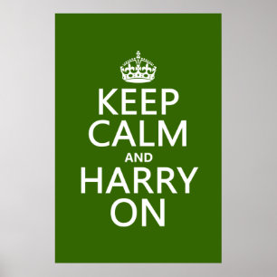 Poster Mantenha a calma e o Harry em (alguma cor)